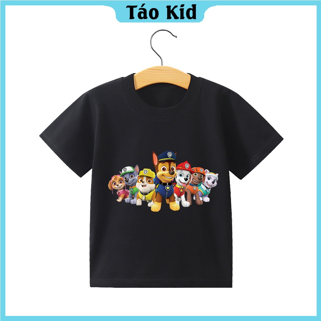 Áo thun bé trai bé gái cộc tay Táo Kid chất cotton in hình Chó Cứu Hộ từ 0 đến 10 tuổi hàng VNXK TA97