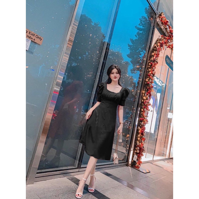 Đầm xếp ngực tay phòng bigsize 60=>90kg | BigBuy360 - bigbuy360.vn