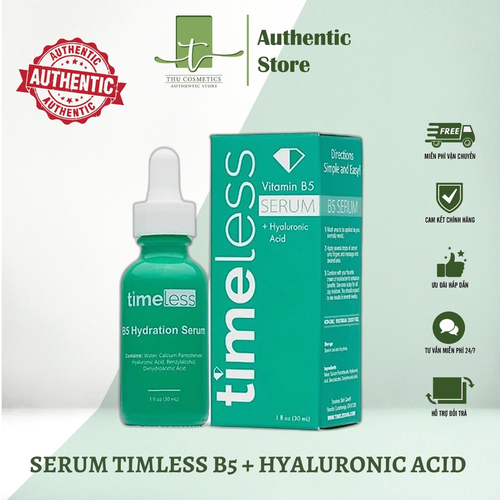 Serum tinh chất Timeless B5 + Hyaluronic Acid USA 30ml