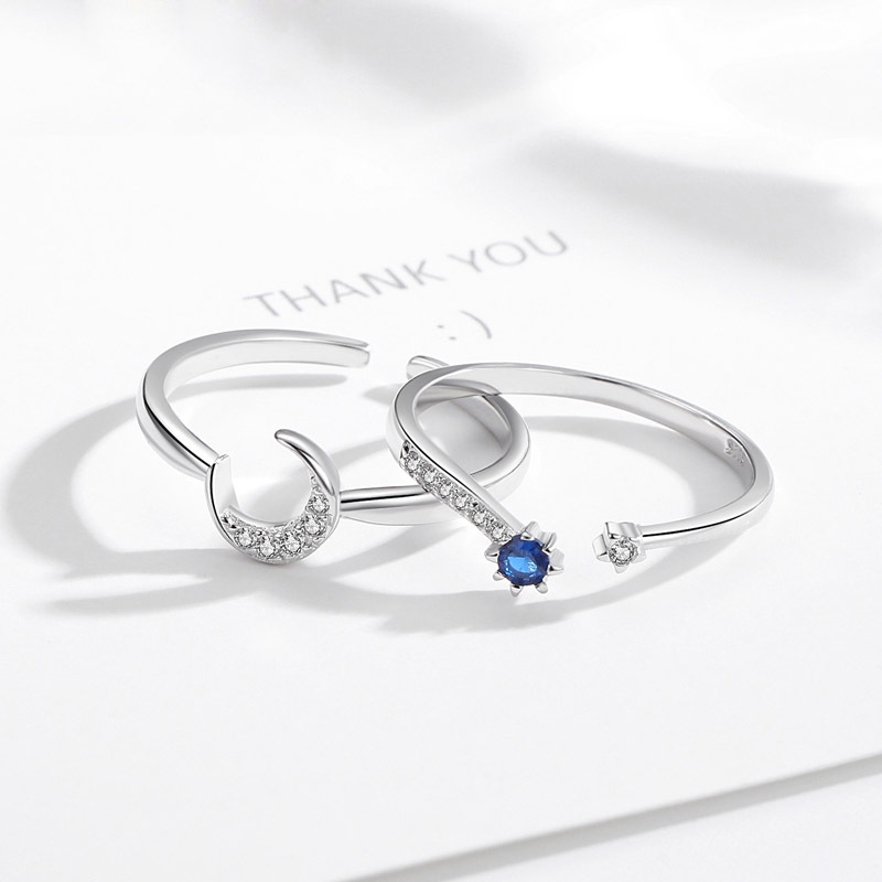 Unique Fashion Moon And Star Rings For Women