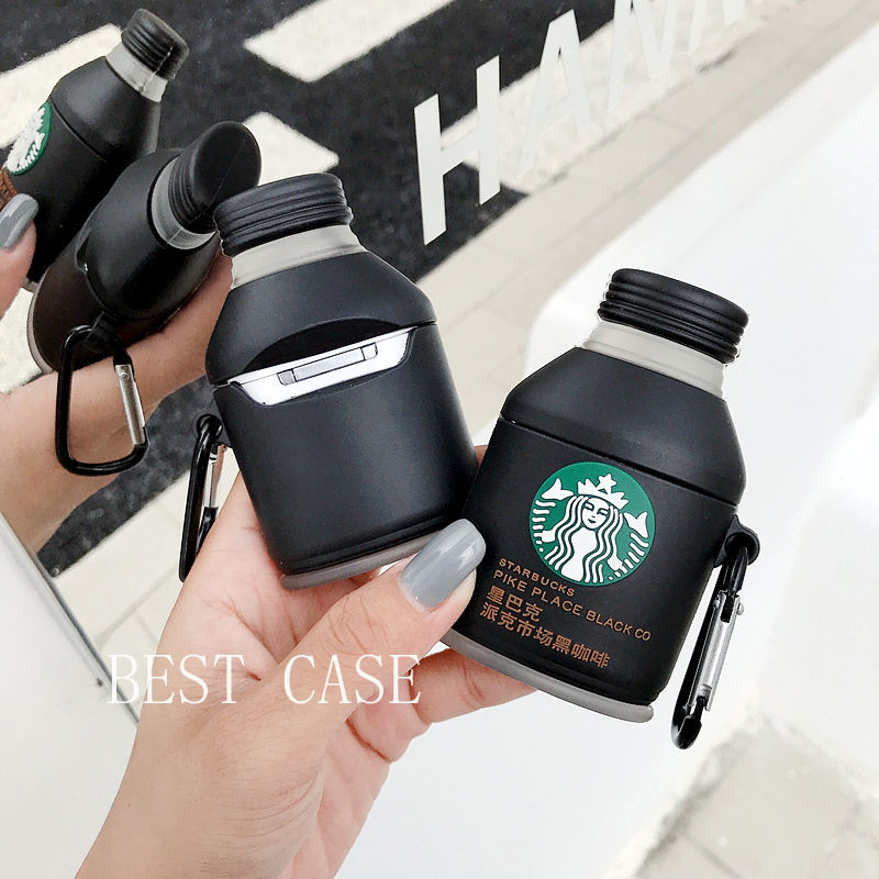 STARBUCKS Vỏ Đựng Bảo Vệ Hộp Sạc Tai Nghe Airpods Hình Chai Nước Starbuck 3