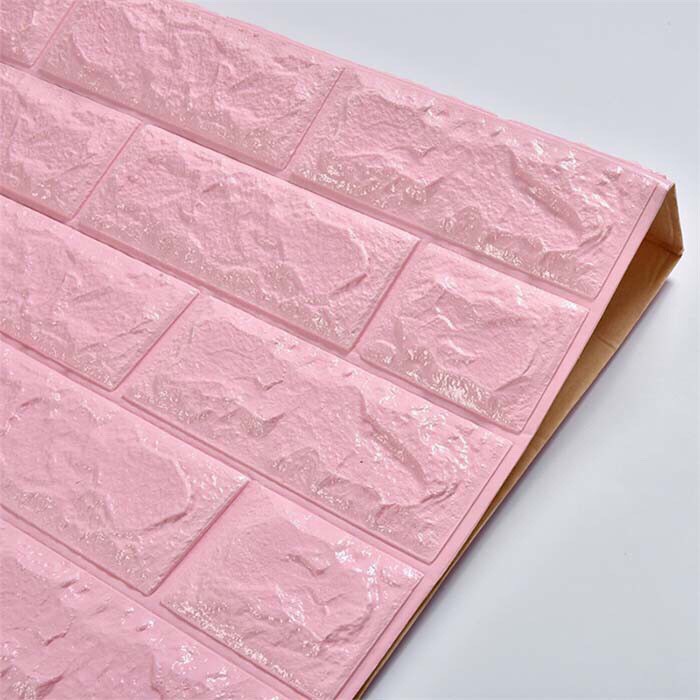 (Freeship 50k) Mút xốp dán tường giả gạch dày 5mm màu hồng tại TpHCM