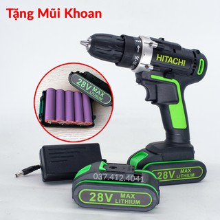 [FREESHIP] Máy Khoan Pin Bắt Vít HITACHI 36V [TẶNG mũi khoan] Pin 5 CELL - Khoan 2 Chức Năng - 100% lõi Đồng