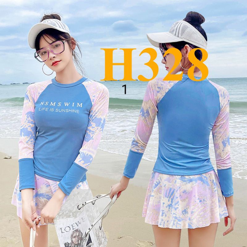 * Mã H328: Bộ bơi dáng váy Life Is Sunshine cho bạn teen quá xinh luôn BC 9017