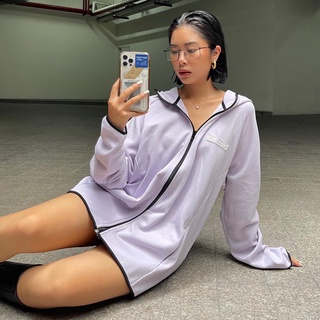 HOODIE JACKET ZIP BASIC MAUVE