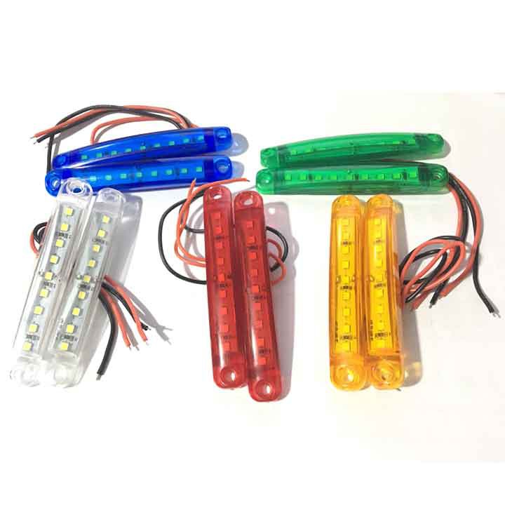 2 Đèn Led RGB 9 Mắt Siêu Sáng 10 Cm Tiện Lợi Thắp Sáng Trang Trí