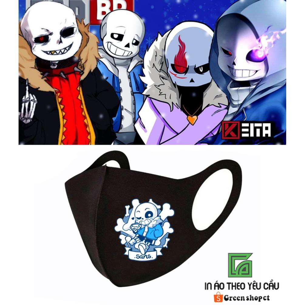 Khẩu Trang In Hình Sans Undertale