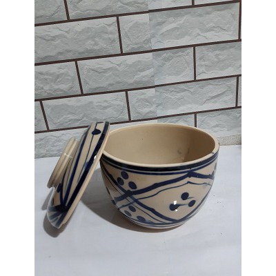 Combo 3 Thố sành, hủ đựng gia vị 11 cm