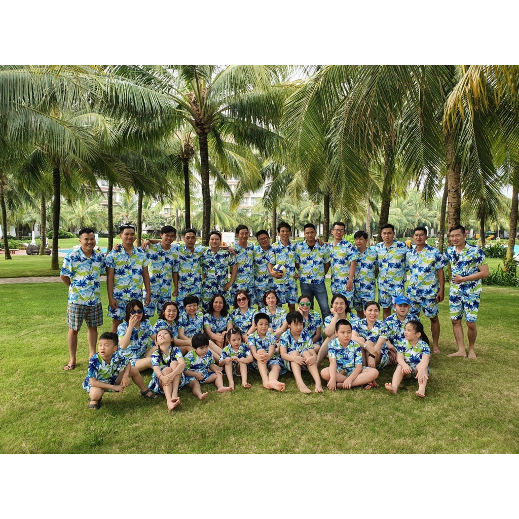 Set Đồ Bộ Nam Nữ Đi Biển Hawaii Kate Thái Cao Cấp