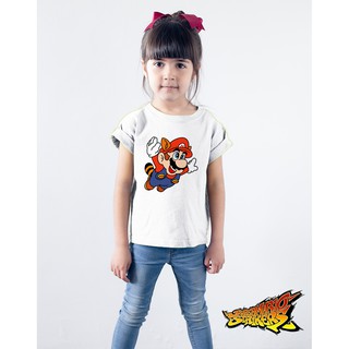 Áo thun Cotton Unisex - Movie - Super Mario - Mario đang bay