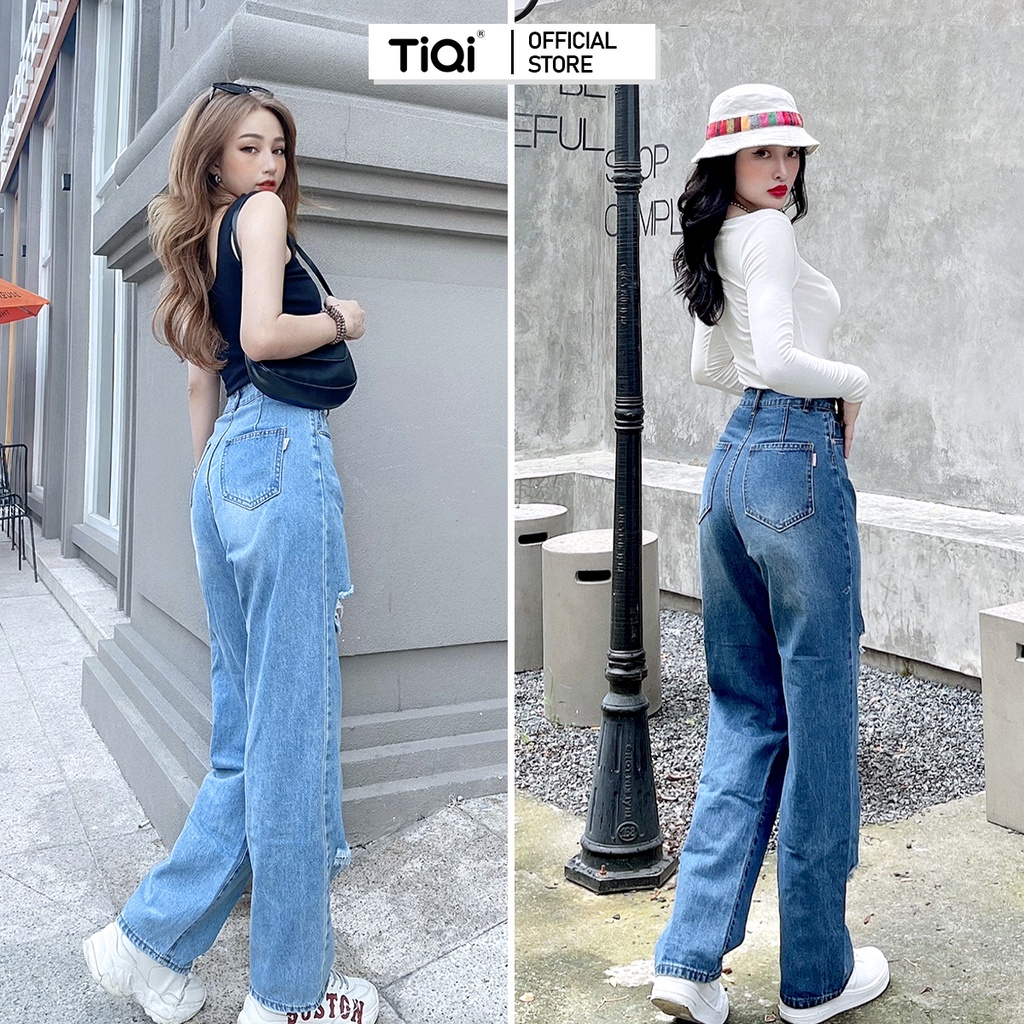 Quần jean ống rộng nữ cao cấp hack dáng TiQi Jeans B2-1941
