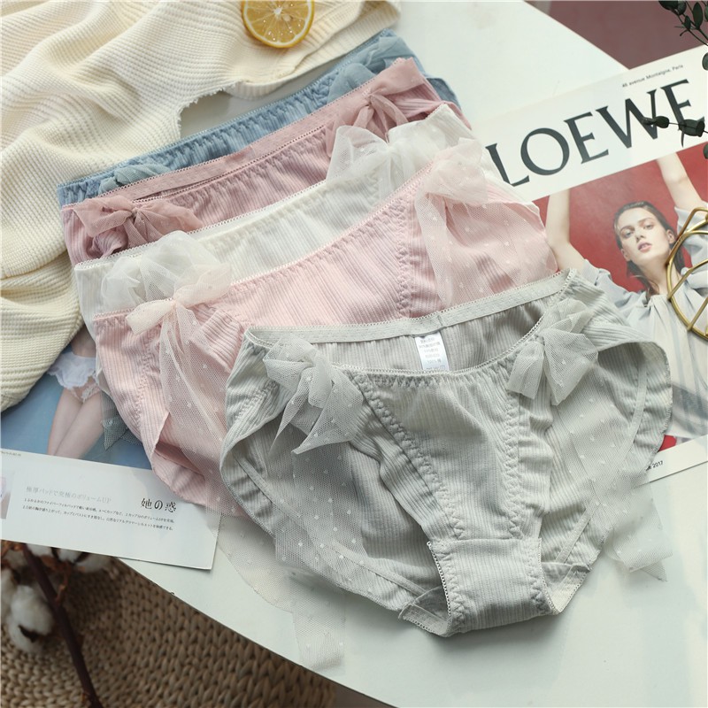 Quần Lót Cotton Lưng Thấp Co Giãn Gợi Cảm Cho Nữ