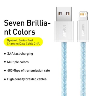 Dây cáp sạc nhanh Baseus cổng USB sang IP 2.4A
