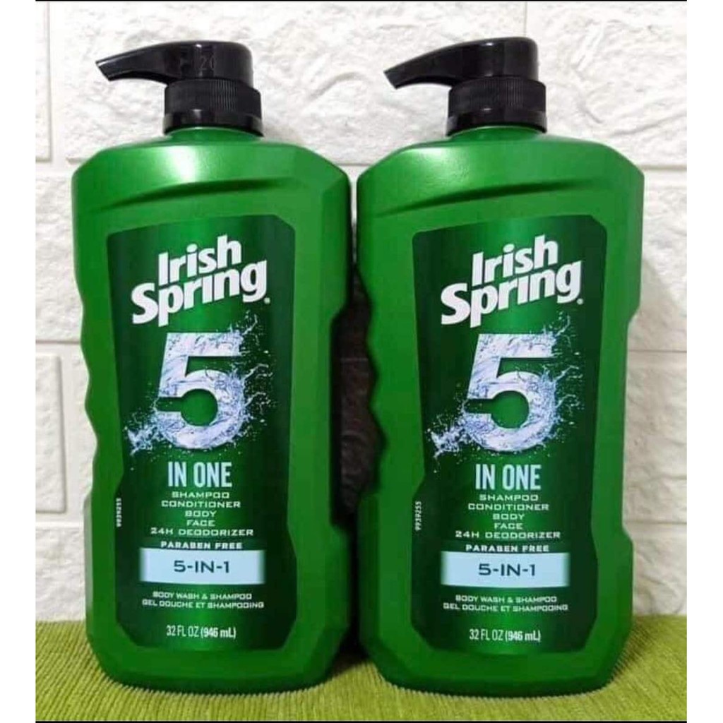 Sữa tắm gội toàn thân cho nam Irish Spring 5 in 1_[HÀNG MỸ CHÍNH HÃNG]- IN ONE PAEABEN FREE- Superbox Store