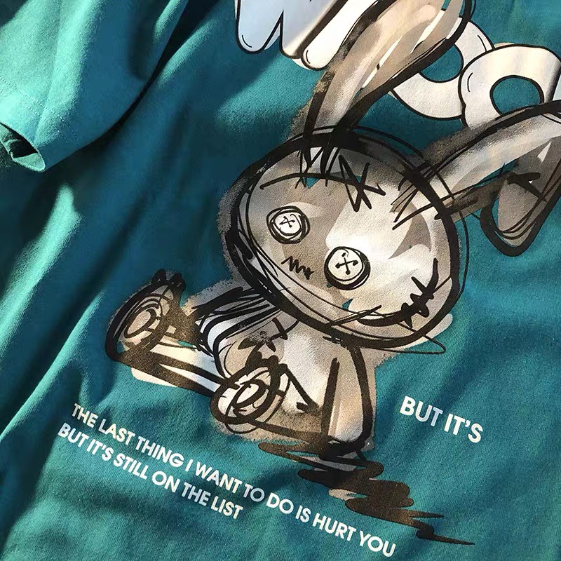 Áo thun tay lỡ nam nữ Thỏ Xám form rộng unisex oversize vải cotton xượt poli co giãn thấm hút tốt OZTT10 | BigBuy360 - bigbuy360.vn