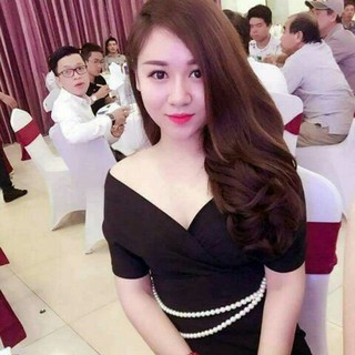 TÓC GIẢ KẸP XOĂN 5 PHÍM (40 CM) Màu Nâu Vàng