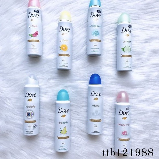 Xịt Khử Mùi Dove Go Fesh 150ml