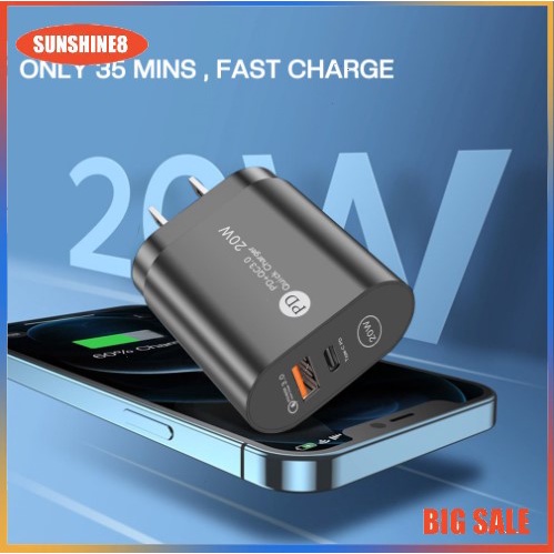 Củ Sạc Nhanh QC 3.0 20W Cổng USB PD