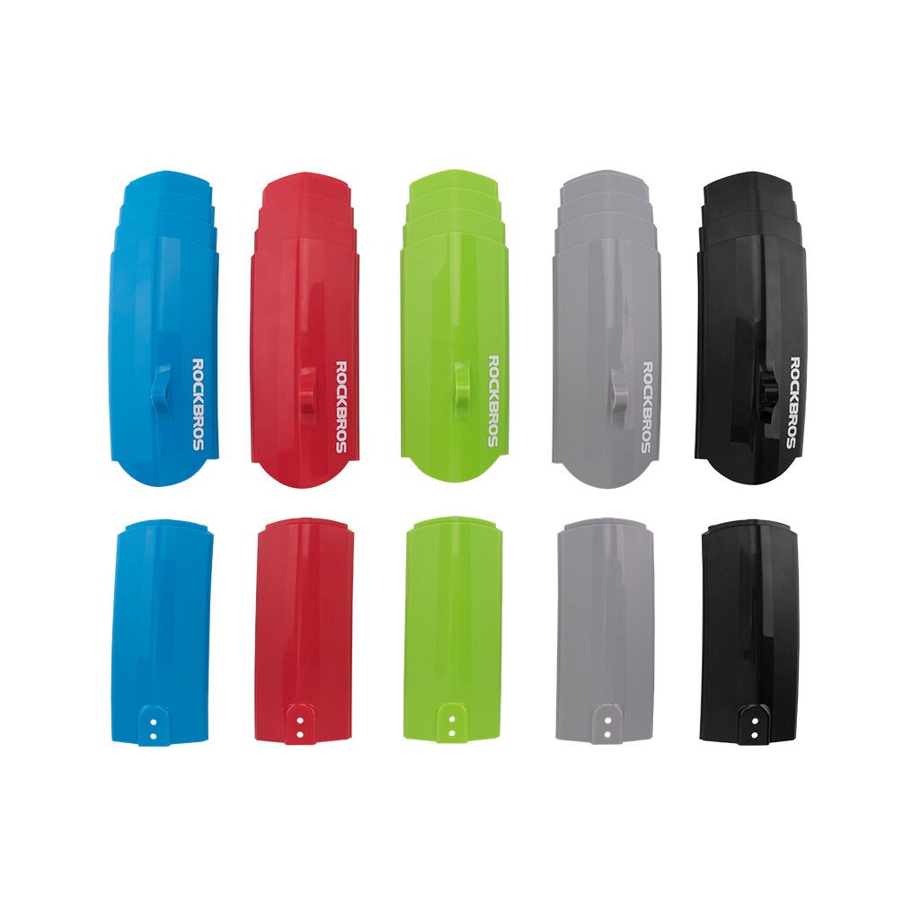[Fulfilled by Shopee]Set dè chắn bùn ROCKBROS phía trước và phía sau có đèn đuôi LED gấp gọn lại được kích thước 17-28mm cho xe đạp