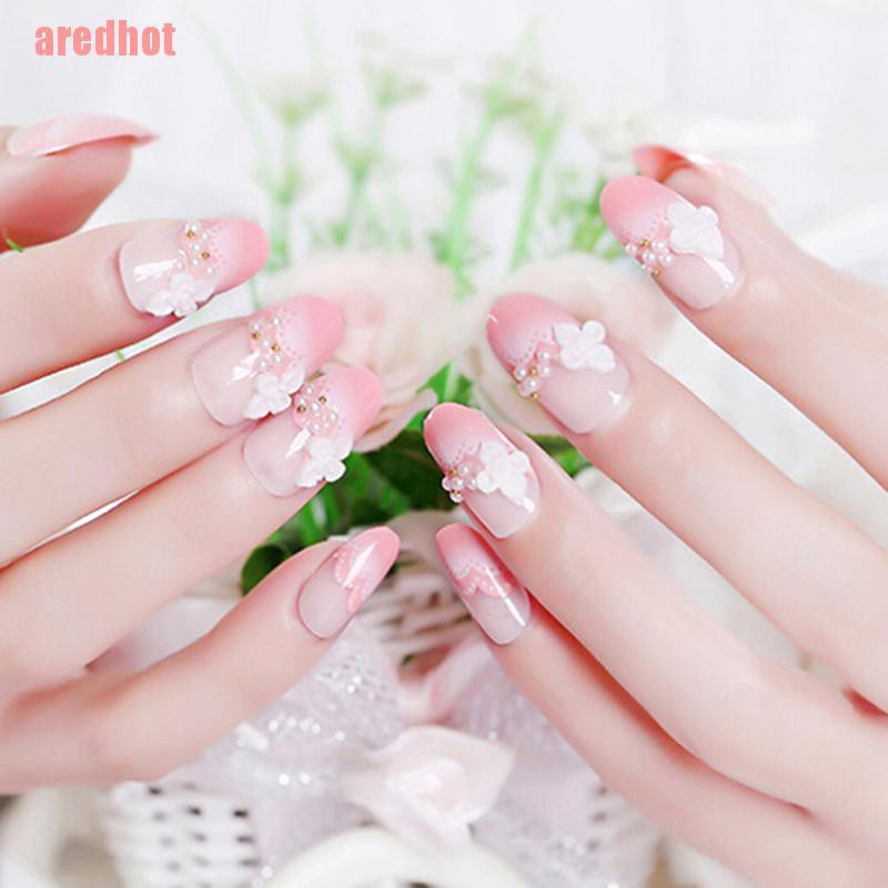 Set 24 Móng Tay Giả Đính Đá Lấp Lánh Dễ Thương