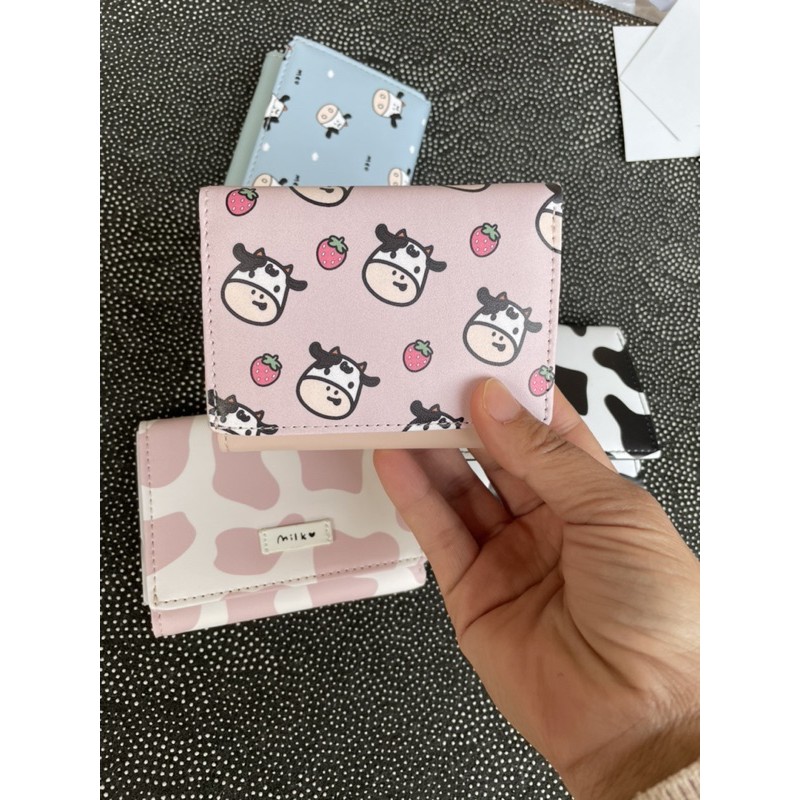 [Mã FAMAYWA2 giảm 10K đơn 50K] Ví bóp nữ mini cầm tay hình bò sữa, chất liệu da cao cấp - V021 | BigBuy360 - bigbuy360.vn
