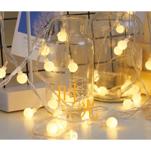 Đèn bi đèn cherry ball trang trí tiệc tùng, giáng sinh, noel