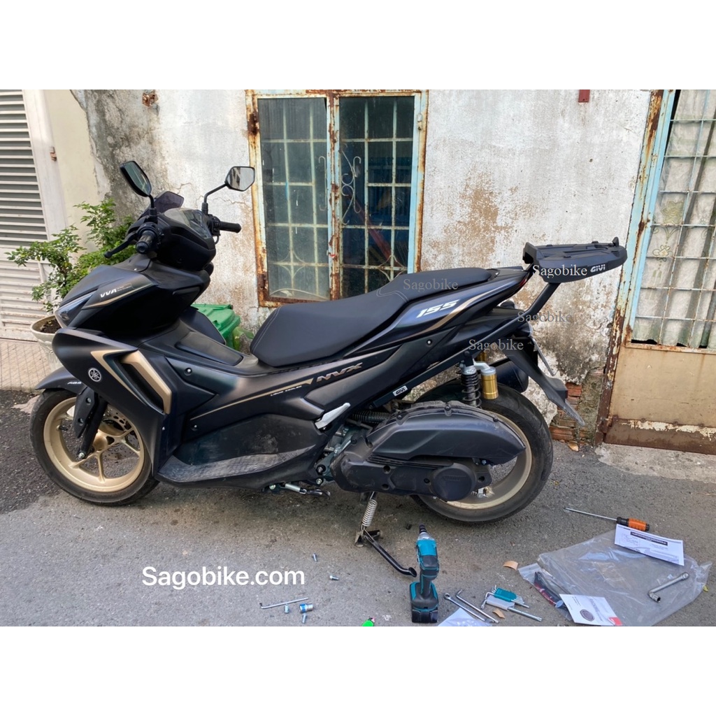 Baga SRX NVX 155 VVA, baga Givi cho xe NVX 2021, baga kèm đế, hàng chính hãng, mới 100%