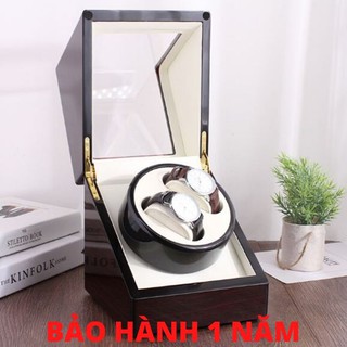 HỘP ĐỰNG ĐỒNG HỒ CƠ 2 XOAY VỎ GỖ