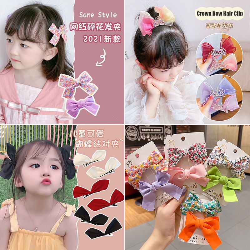 Kẹp Tóc Nơ Hoa 3D Dễ Thương Cho Bé Gái