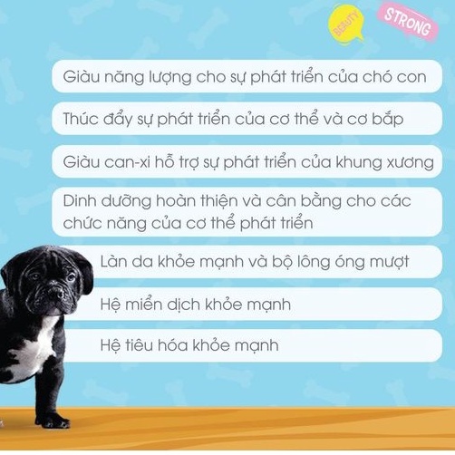 Thức ăn khô cho giống cơ bắp 3kg SmartHeart Power Pack chó con/chó lớn