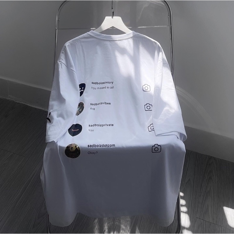 Áo thun SADTAGRAM v1 icon ảnh thật unisex ( nam nữ mặc đều được)