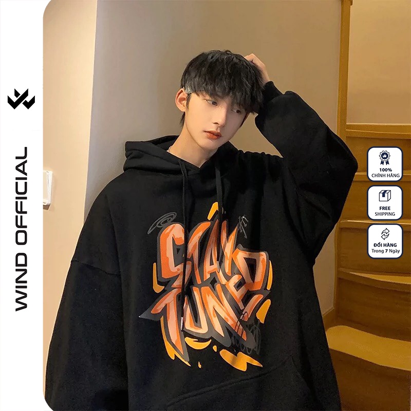 [Mã SKAMFSW175 giảm 10K đơn 50K] Áo hoodie unisex WIND form rộng nỉ nam nữ STAY TUNED HD11 thời trang thu đông oversize