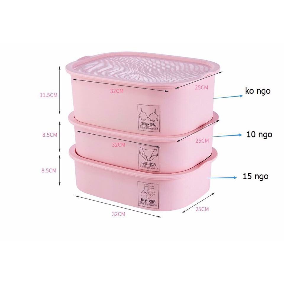 FREE SHIP HỘP NHỰA 3 TẦNG ĐỰNG ĐỒ LÓT (CHẤT LƯỢNG ĐẶC BIỆT) (RẺ NHẤT SHOPEE) SHOP DAC BIET