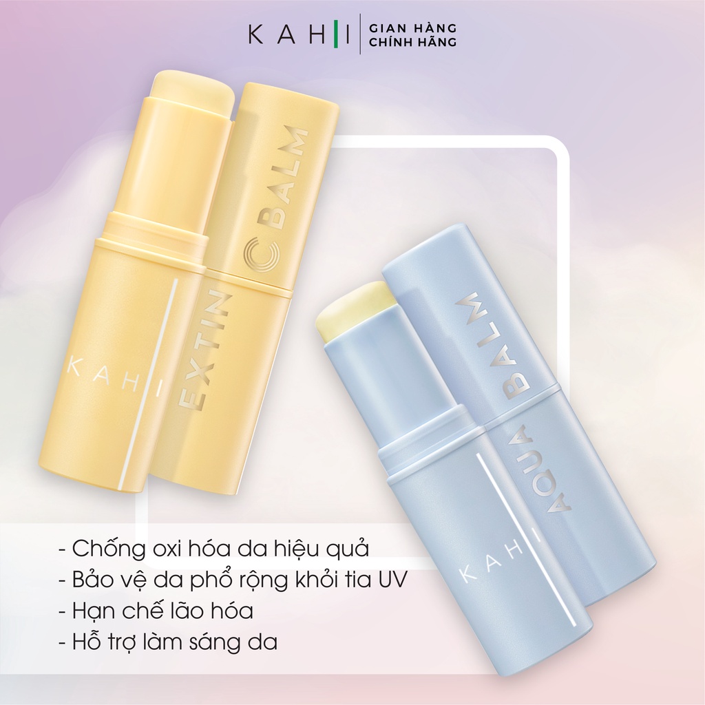 CẶP ĐÔI SÁP DƯỠNG BẢO VỆ LÀN DA VƯỢT TRỘI - KAHI Extin C Balm & KAHI Aqua Balm