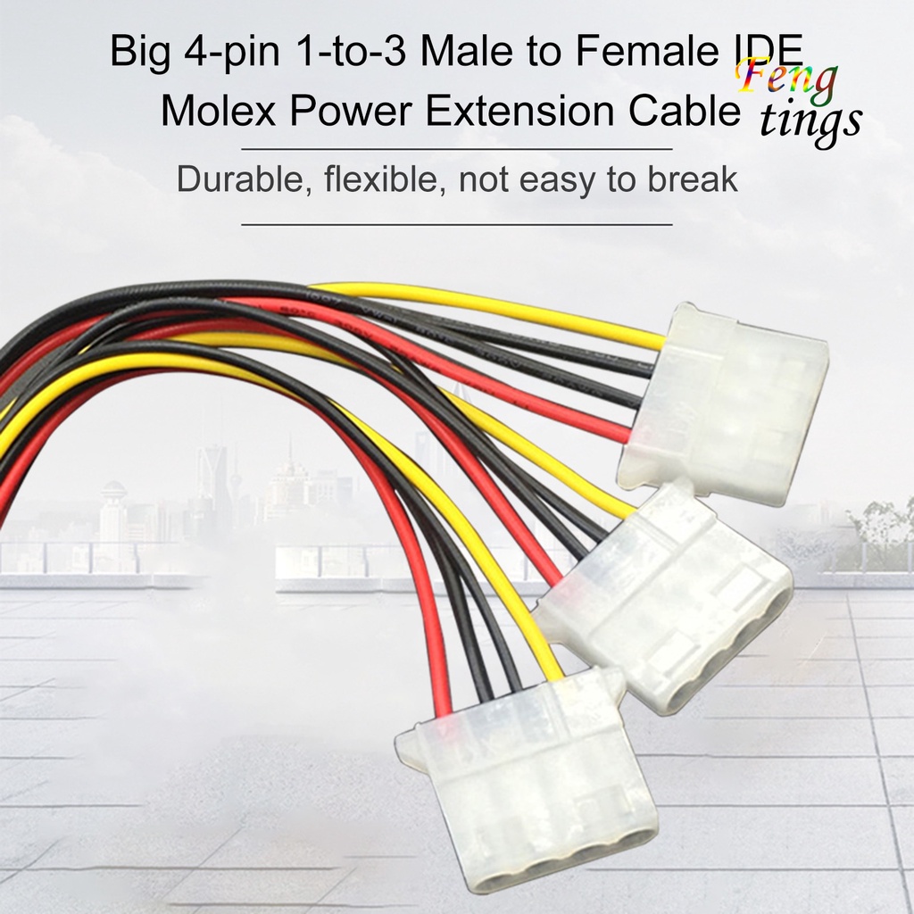 Dây Cáp Chuyển Đổi Nguồn Ide Sang Ide Molex Dài 20cm 4-pin 1-to-3 Cho Máy Tính