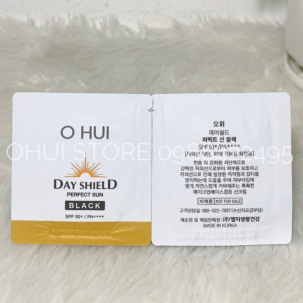 Combo 10 gói kem chống nắng dưỡng da Ohui Black SPF50+/ PA ++++ date 2024