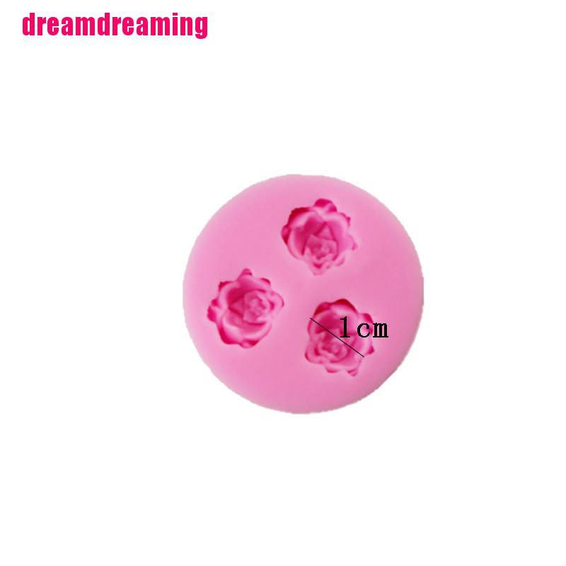 Khuôn Làm Bánh Chất Liệu Silicone Hình Hoa Hồng 3D Sáng Tạo