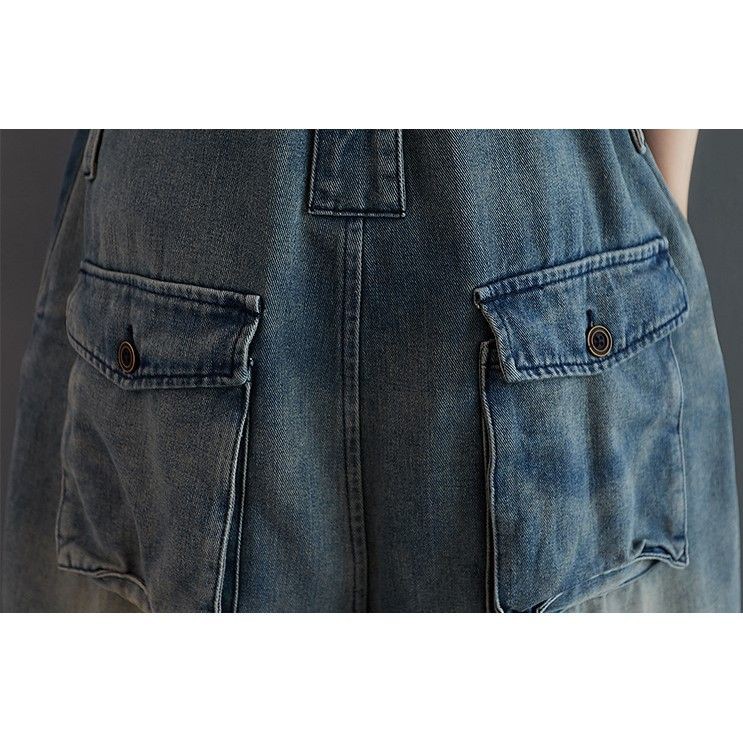 [ORDER] -Có ảnh thật) Quần yếm denim dạng rộng (size M-XXL fit đến 80kg) - Có ảnh thật | BigBuy360 - bigbuy360.vn