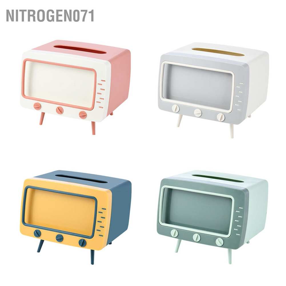 Nitrogen071 Hộp đựng giấy vệ sinh Hộp kệ đựng giấy nhà vệ sinh cuộn lớn có rãnh đỡ điện thoại đa năng nhiều màu sắc