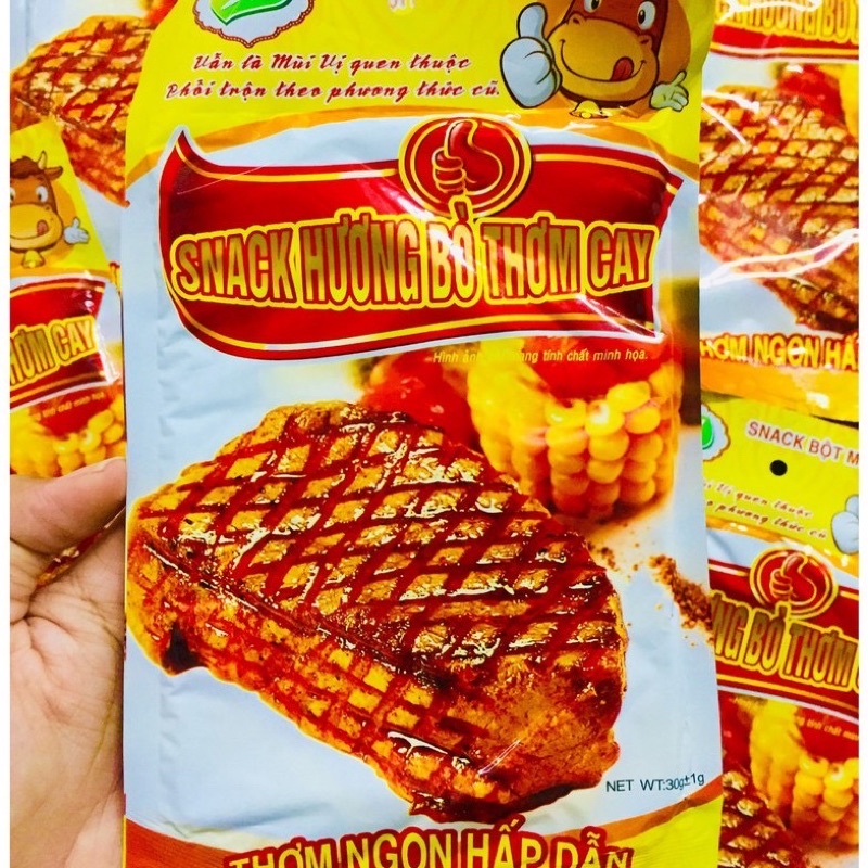 Snack Sườn Bò Miếng Thơm Cay - Quẩy Bò Xé Cay Siêu Ngon Siêu Ngon - đồ ăn vặt tuổi thơ ĂN LÀ GHIỀN