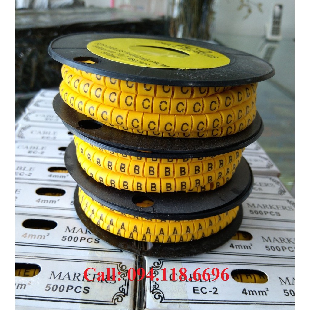 Vòng Đánh chữ (A-Z) Cao su Cat5/Cat6