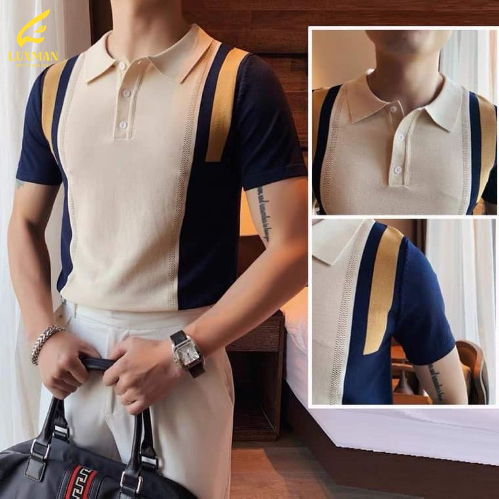 Sản phẩm áo polo lụa dệt kim hàn cao cấp