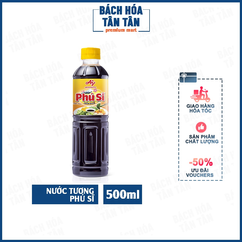 Nước tương Phú Sĩ hiệu Ajinomoto, chai 500ml