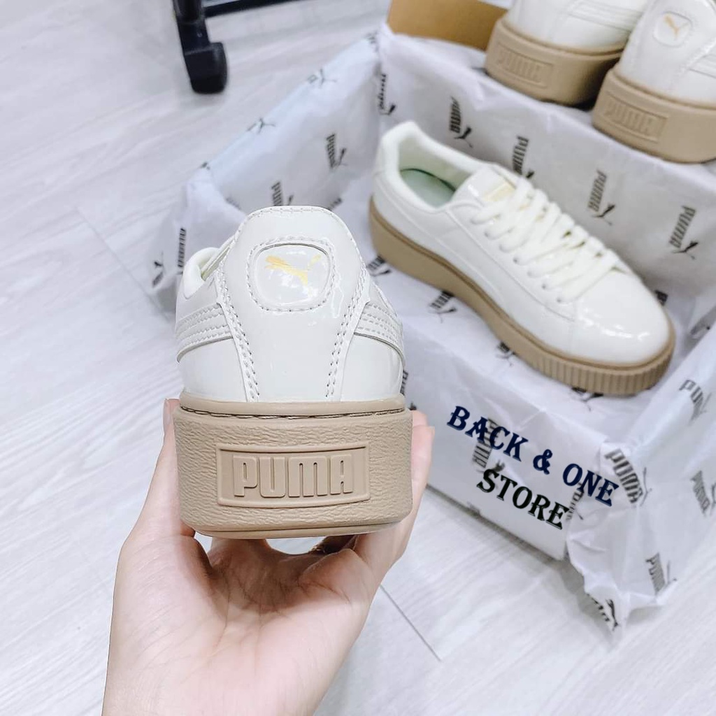 Giày thể thao Sneakers, Giày 𝐏𝐮𝐦𝐚 nữ,𝐏𝐮𝐦𝐚 đế nâu da bóng. | BigBuy360 - bigbuy360.vn