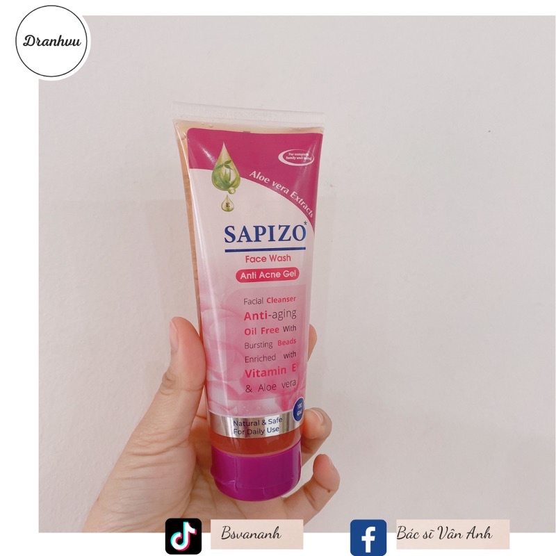 Gel rửa mặt giảm mụn giành cho da dầu mụn Sapizo face Wash 100ml