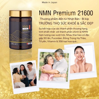 Viên uống hỗ trợ trẻ hóa làn da và cơ thể nmn premium 21600 nhật bản hộp 60viên