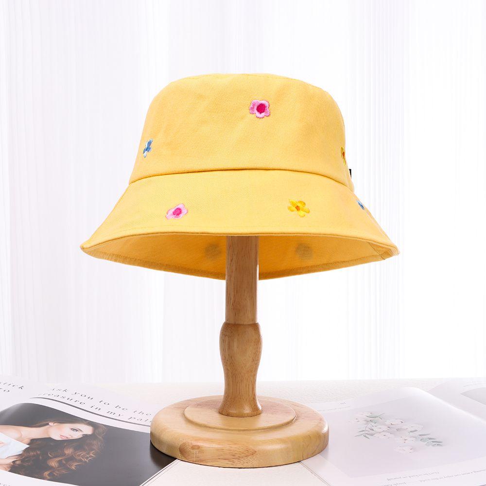 Mũ Tai Bèo Chống Nắng/Tia UV Thêu Họa Tiết Hoa Nhỏ Dễ Thương Thoáng Khí Thời Trang Xuân Hè Cho Nữ