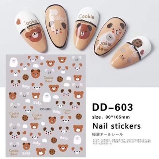 Sticker nail,hình dán móng hoạt hình trang trí móng