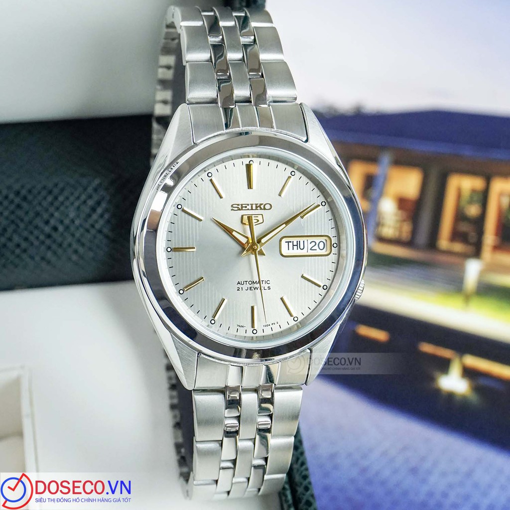 Đồng Hồ Nam Chính Hãng Seiko 5 Cơ Automatic SNKL19K1 Dây Kim Loại Cao Cấp Kính Khoáng Cứng Chống Va Đập SK35