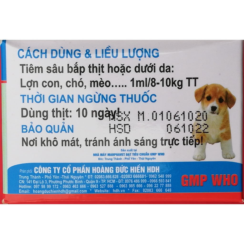 1 lọ FLO-TOSAL 5ml  Kháng sinh chó mèo cao cấp dùng cho viêm phổi, viêm ruột tiêu chảy, phân lẫn máu